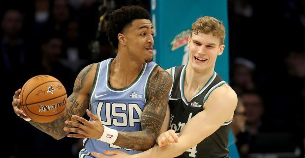 球速体育- 爵士马尔卡宁三分神准，刷新个人得分纪录  